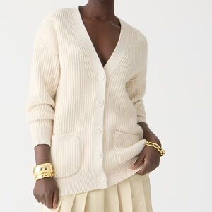 *NWT* J CREW Oversized Ribbed V Neck Cardigan Sweater